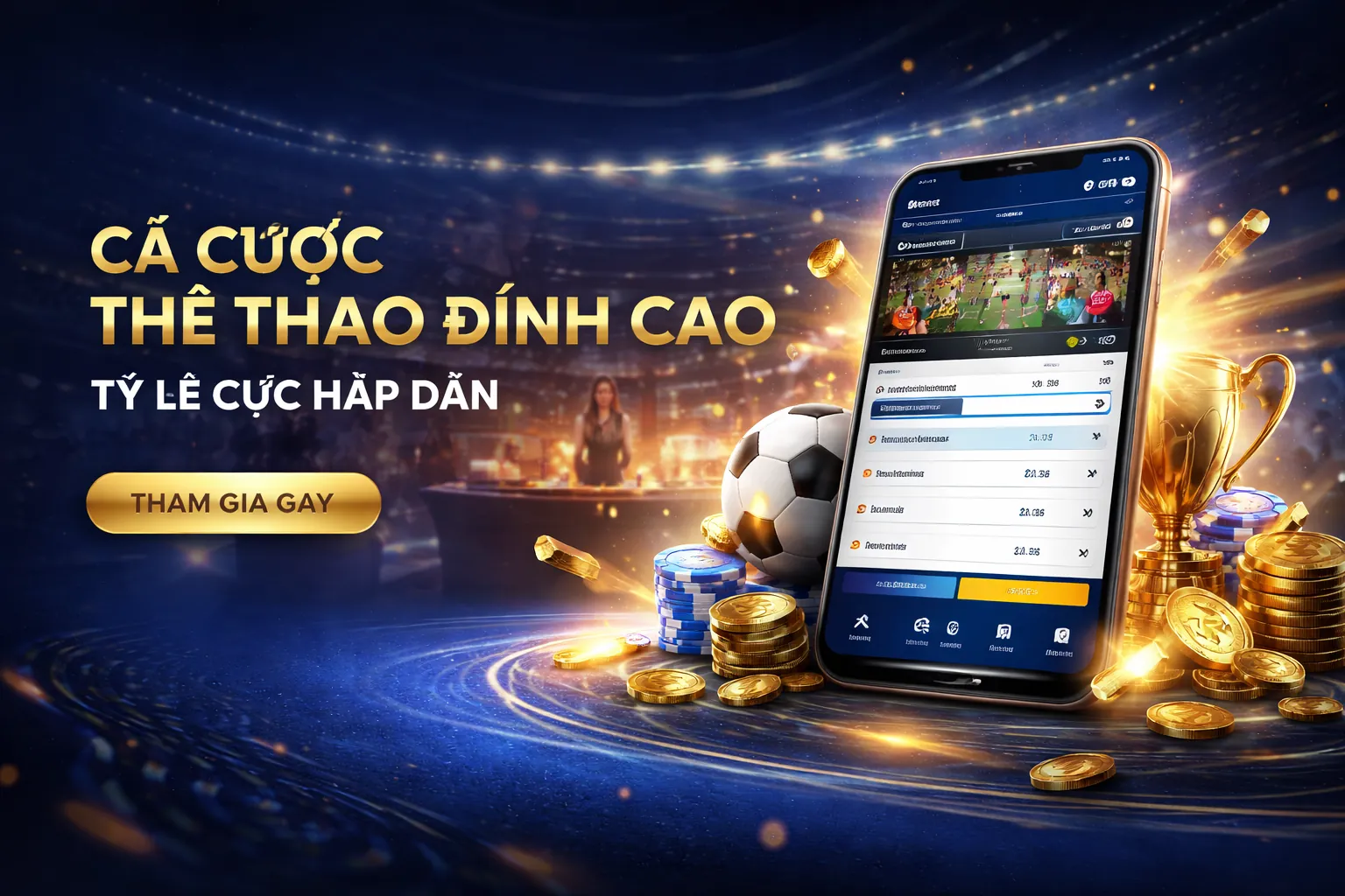 Hình ảnh banner JD88.co với các trò chơi cá cược trực tuyến sôi động